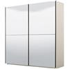 Dmora Guardaroba Grande Kachiha 217x210h cm Bianco Appendiabiti 8 Ripiani, Armadio Camera da Letto 2 Ante