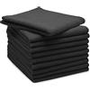 ZOLLNER 10 panni microfibra - multiuso - lavabili in lavatrice a 60°C - senza lasciare aloni e pelucchi - 32x32 cm - neri - Qualità alberghiera