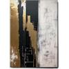 Giallobus - Quadro - 15 - Astratto black and gold - Tela Canvas Telaio Standard - 35x50 - Pronto da appendere - Quadri moderni per la casa