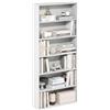 Furinno Basic Libreria Aperta a 6 Ripiani, Scaffale, Organizzatore Portaoggetti, 16.8 x 60 x 134 cm, Bianco