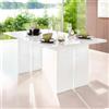 Dmora - Tavolo fisso Gabriele, Ripiano rettangolare di design, Tavolo da cucina, 100% Made in Italy, cm 160x90h75, Bianco lucido