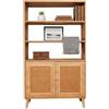 Dmora - Libreria Lyndra, Scaffale da ufficio, Mobile portalibri, Biblioteca, 90x40h110 cm, Quercia