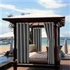 ele ELEOPTION Tenda per Esterni, Impermeabile, Protezione dai Raggi UV, con Occhielli, Oscurante, per Giardino, Cortile, Balcone, Grigio Scuro, 1 Pezzo / 132 X 240cm