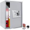 KESSER® Cassaforte Safe Serratura a combinazione elettronica 31x20x20 cm Display a LED Cilindri in acciaio, nero
