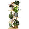 Bamworld Porta Piante da Interno in Bambu Naturale, Scaffale a 5 Livelli per Vasi, Ideale per Giardino, Patio e Balcone - Fioriera da Esterno & Arredo Giardino