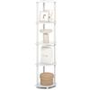 Furinno TURN-N-TUBE Scaffale Angolare, Libreria Angolare a 5 Ripiani, Scaffali di Stoccaggio Aperti, per Organizzazione e Ripostiglio, Soggiorno, Home Office, Garage, Camera da Letto, Bianco Semplice