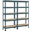 Yaheetech Scaffale Metallo Garage 5 Ripiani Regolabili 150x70x30 cm