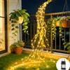 Dekofun Fascio di Luce 1M 100 LED Cascata di Luci con Spina, Timer, 8 Modalità Mantello Luci Albero, Impermeabile Cascata Luminosa per Camera Giardino Esterno Interno Decorazioni - Bianco Caldo