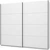 Dmora Guardaroba Grande Iwaki 245x218h cm Bianco Opaco Appendiabiti 2 Ripiani, Armadio Camera da Letto Apertura Scorrevole