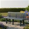 Dmora Panchina da Esterno Pomezia 49x145x74h cm Nero Antracite Materiale Struttura in Plastica Colore Seduta Nero