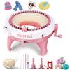 SENTRO Macchina per Maglieria 48 Aghi, Smart Weaving Round Macchina da Maglieria, Knitting Machine ASSE Rotante a Doppio Telaio, Fai da Te per Maglieria, Sciarpe, Cappelli