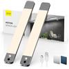 LROLTEF Luce LED Sottopensile Cucina 25CM 1500mAh 4000K Luci con Sensore di Spostamento Manuale Sensore di Movimento Armadio Lampada Dimmerabile per Cucina Scale Soggiorno Camere da Letto 2P-Grigio