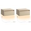 VASAGLE KAILYN Collezione - Comodino Pensile, Set di 2 Comodini Sospesi, Luce Regolabile, Cassetto, Mensola da Parete, 35 x 40 x 18 cm, Moderno, Camera da Letto Soggiorno, Beige Naturale LET854N01