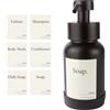 Designfabrik Hamburg Design Amburgo Dispenser sapone bagno | Dispenser sapone cucina | Porta sapone bagno | Accessori cucina | Vetro e acciaio inossidabile | Con base in gomma | Nero Nero 250 ml