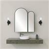 Dmora - Mobile sottolavabo Chara, Mobiletto da bagno, Contenitore porta lavabo, Armadio per lavandino, 50x12h45 cm, Nero
