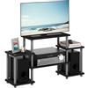 Furinno Supporto della Televisione, Nero and Grey, Square Corner