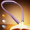 Glocusent Luce per Lettura Libri a Letto, Luce da Collo Ricaricabile con 100h Autonomia, 5 Luminosità Regolabile. Ideale per Leggere e Lavorare (Viola)