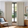 Deconovo Tende Oscuranti 100% con Nastro Arricciatore - Set di 2 Pannelli 140x200 cm Beige, Tende per Interni Moderne per Camera da Letto e Soggiorno