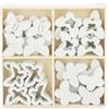COM-FOUR® 32x Decoro a farfalla - piccole farfalle in legno in quattro motivi - farfalle in legno per decorazioni da tavola e decorazioni primaverili
