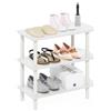 Furinno TURN-N-TUBE Scarpiera, Organizer Scarpe a 3 Ripiani, Scaffale Portascarpe con Organizzatore Autoportante Curvo, per Armadio, Ingresso, Ufficio, Garage, Bianco/Bianco