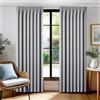 Deconovo Tende Oscuranti 100% con Nastro Arricciatore - Set di 2 Pannelli 140x200 cm Grigio, Tende per Interni Moderne per Camera da Letto e Soggiorno