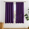 PONY DANCE Tende Termiche Isolanti per Interni Tenda Oscurante Camera da Letto Moderne per Soggiorno Curtains per Salotto Eleganti con Fettuccia 2 Pezzi 140x175 CM, Viola