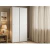 Dmora Guardaroba Dalia, Armadio a 2 Ante scorrevoli e 4 Ripiani, Mobile Moderno Multiuso per Camera da Letto, 100% Made in Italy, 90x45h195 cm, Bianco