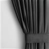 AmeliaHome Tenda effetto velluto, 140 x 270 cm, antracite, 1 pezzo, tenda oscurante con occhielli, in velluto, decorazione per finestra, leggera e luccicante
