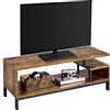 Yaheetech Mobile TV Mobile Porta Televisore a 2 Ripiani 106 x 40 x 40 cm Mobiletto Industriale Tavolino Basso Vintage Console per Salotto