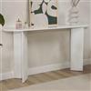 Dmora Consolle Kharos 150x35x75h cm Bianco un Ripiano Peso Supportato 25 kg, Colore Ripiano Bianco