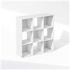Furinno PELLI Libreria 9 Cubi, Organizer a Cubi, per Soggiorno, Camera da Letto, Home Office, Bianco