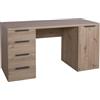 Composad | Scrivania della Linea ESPRESSO con 4 Cassetti e 1 Anta, Scrivania Ufficio Elegante e Moderna, per PC, (LxAxP) 146x75,4x59,6 cm, Colore Rovere Oak Mielato, Made in Italy
