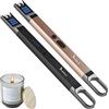 SUPRUS Accendino ad arco elettrico antivento senza fiamma ricaricabile tramite USB con luce LED per candela, campeggio, barbecue, cucina (nero + dorato)