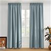 PONY DANCE Tende Termiche Isolanti per Interni Tenda Oscurante con Fettuccia per Salotto 2 Pezzi 140x200 cm Curtains Camera da Letto Moderne, Blu Grigiastro