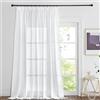 PONY DANCE Tenda Camera da Letto Moderna Tenda Bianca per Salotto Eleganti con Fettuccia Curtain Semitrasparenti Soggiorno con Effetto Lino 1 Pezzo L 300 x A 260 CM