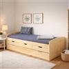 Dmora Letto Matrimoniale Herten, Sommier per Camera da Letto, Giroletto per Stanza, Struttura Porta Materasso, 98x205 h63 cm, Rovere