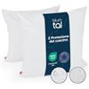 Blumtal Copricuscino Letto - Federa Cuscino 40x40- Copri Cuscino Letto con cerniera - Copricuscino Antiacaro Anallergico certificato Oeko Tex - 2 Pezzi