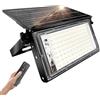 CREATESTAR Luce Solare LED Esterno 100W, Lampada Solare da Esterno con Telecomando Dimmerabile, IP65 Impermeabili Faro LED con Pannello per Giardino Patio Garage