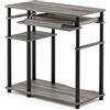 Furinno Abbott Scrivanie per Computer, Legno, Rovere Francese Grigio/Nero, 46.99 x 46.99 x 79.81 cm