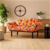 Dmora - Divano Letto 2 posti Zeeusis, Sofà trasformabile, Divanetto per Ospiti, Poltrona Letto, 155x70 h80 cm, Multicolore