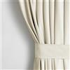 AmeliaHome Set tenda 245 x 140 cm (altezza x larghezza x profondità) con fermatenda, 54 x 10 cm, effetto velluto, 1 pezzo, nastro arricciato, tenda decorativa per finestre