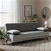 Dmora Divano Letto 3 Posti Jordi 87x190 cm Nero di Apertura Click-clack Reclinabile, Posti a Sedere 3