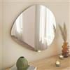 Dmora - Specchio Menkar, Specchiera, Articolo d'arredo a muro, Decorazione con specchio, 60x2h60 cm, Nero