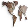 Giallobus - MAPPA DEL MONDO - DECORAZIONE DA PARETE IN LEGNO MDF (MDF metal effetto ruggine, 190L x 105l cm)