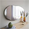 Dmora - Specchio Ophelia, Specchiera, Articolo d'arredo a muro, Decorazione con specchio, 52x2h89 cm, Nero