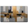 Giallobus - Quadro - 20 - Rettangoli neri grigi oro - Tela Canvas Telaio Standard - 100x60 - Pronto da appendere - Quadri moderni per la casa