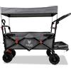 Fuxtec FUXLIFE Carrello da spiaggia FX-CTB800 Grigio - Carrello pieghevole per la spiaggia e il tempo libero - Interno imbottito - Tettuccio parasole - Ruote fuoristrada per sabbia e terreno