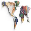 Giallobus - MAPPA DEL MONDO - DECORAZIONE DA PARETE IN LEGNO MDF (MDF colori astratti, 130L x 72l cm)
