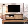 Dmora Mobile Porta TV Mochimo 157x40x53h cm Marrone Rovere Nodi Un Cassetto 2 Ripiani, Apertura Battente, Scorrevole