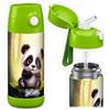 Jarlson® Borraccia Termica Bambini 350ml CHARLI [CON CANNUCCIA] - Bottiglia Acciaio Inox - Termos per Bambini e Bambine - Mantiene Freddo - Senza BPA - Ideale per Scuola, Sport e Viaggi (Panda)